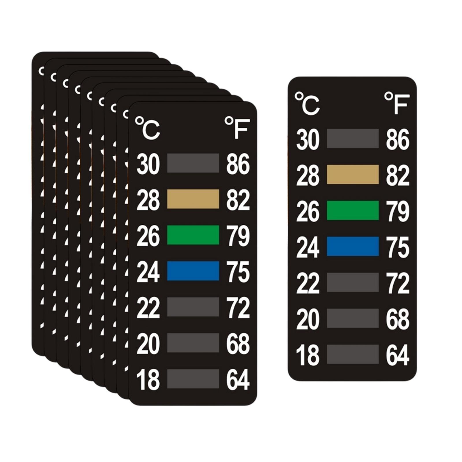 Temperature Strip Thermometer - 10x Temperature Strips Temperature Monitor for