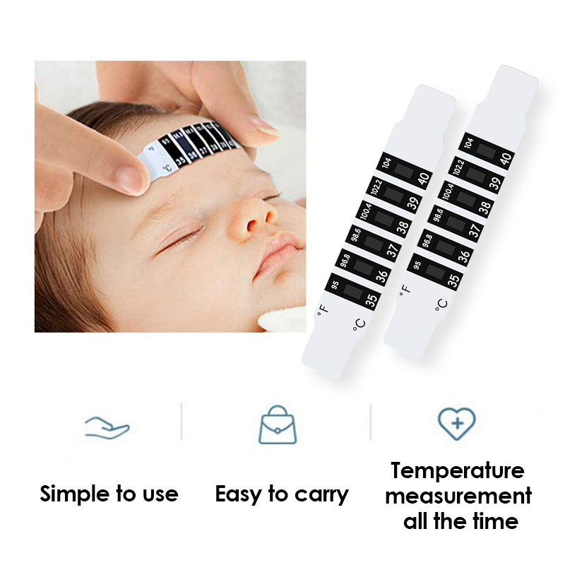 5pcs Child Forehead Temperatur – обзор и цена Temperature Strip Thermometer