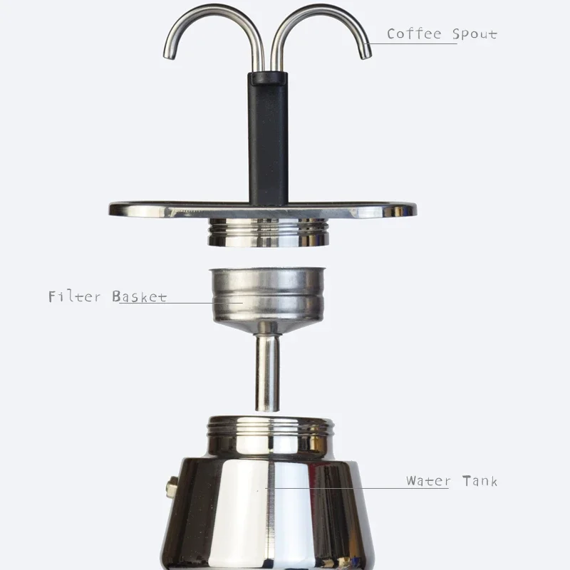 200ML Mini Moka Pot Double Tub – обзор и цена Coffee Equipment Espresso