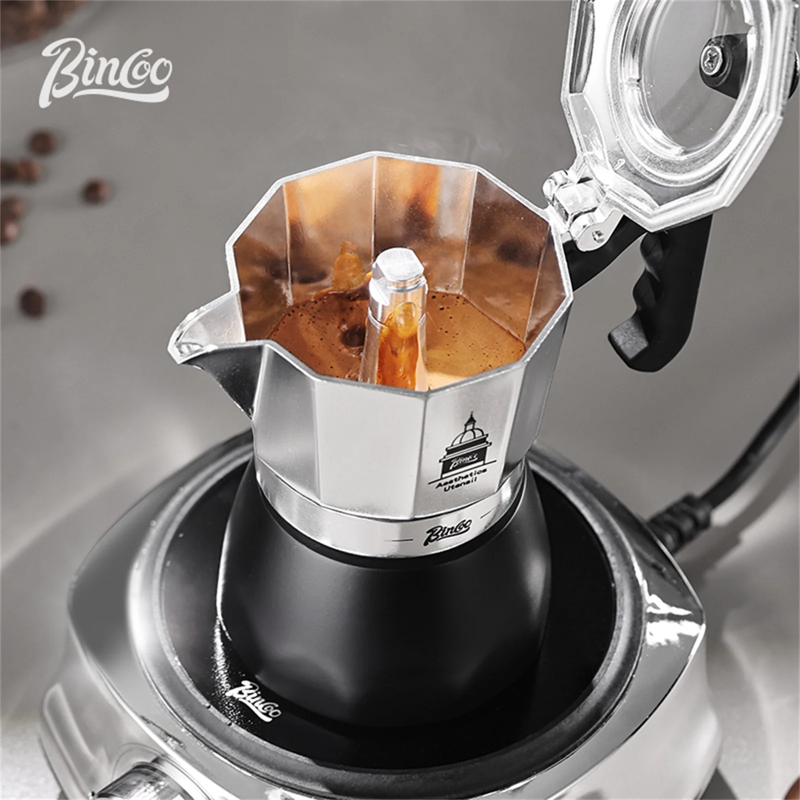 BINCOO Double Valve Moka Pot，E – обзор и цена Coffee Equipment Espresso
