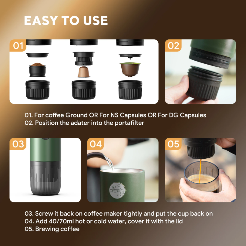 Portable Espresso Machine 3-in – обзор и цена Coffee Equipment Espresso
