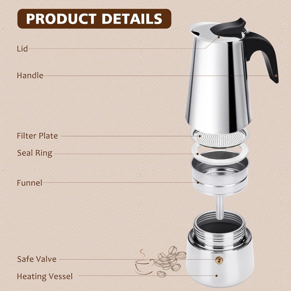 Portable Coffee Pot Stainless  – обзор и цена Coffee Equipment Espresso