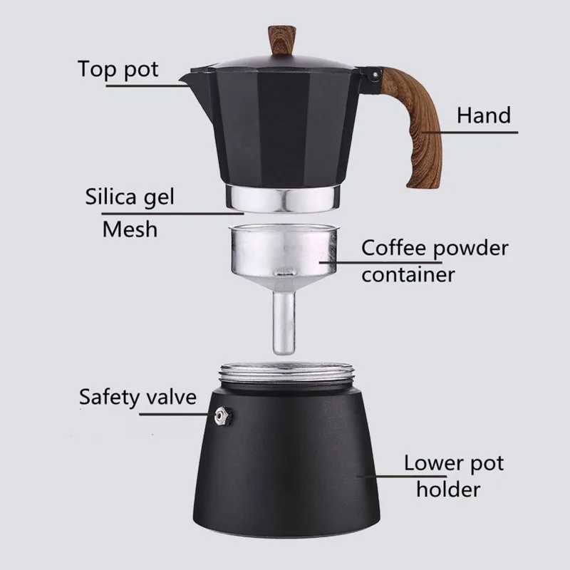 JUSTINLAU Coffee Moka Pot 150m – обзор и цена Coffee Equipment Espresso